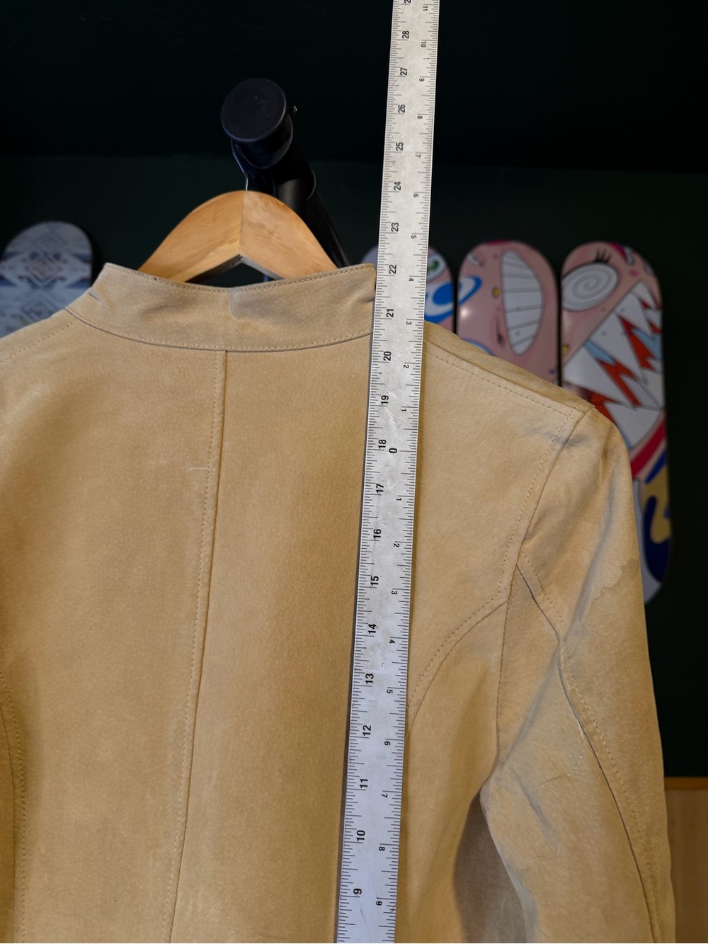 Suede Fringe Women's Jacket in Tan new with tags flying pig nv leather - Picture 7 of 11